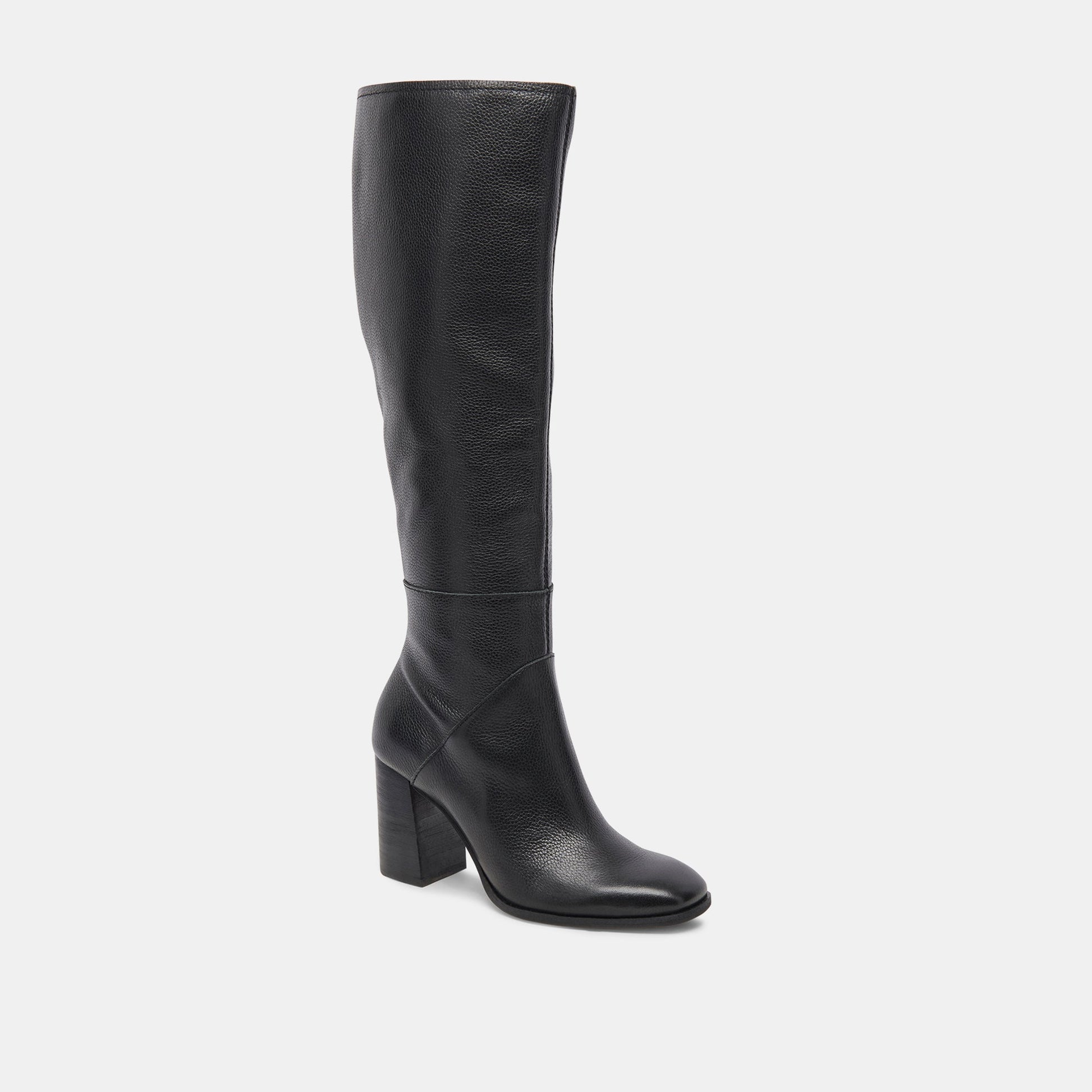 FYNN Wide Calf Boots Onyx Leather - Dolce Vita