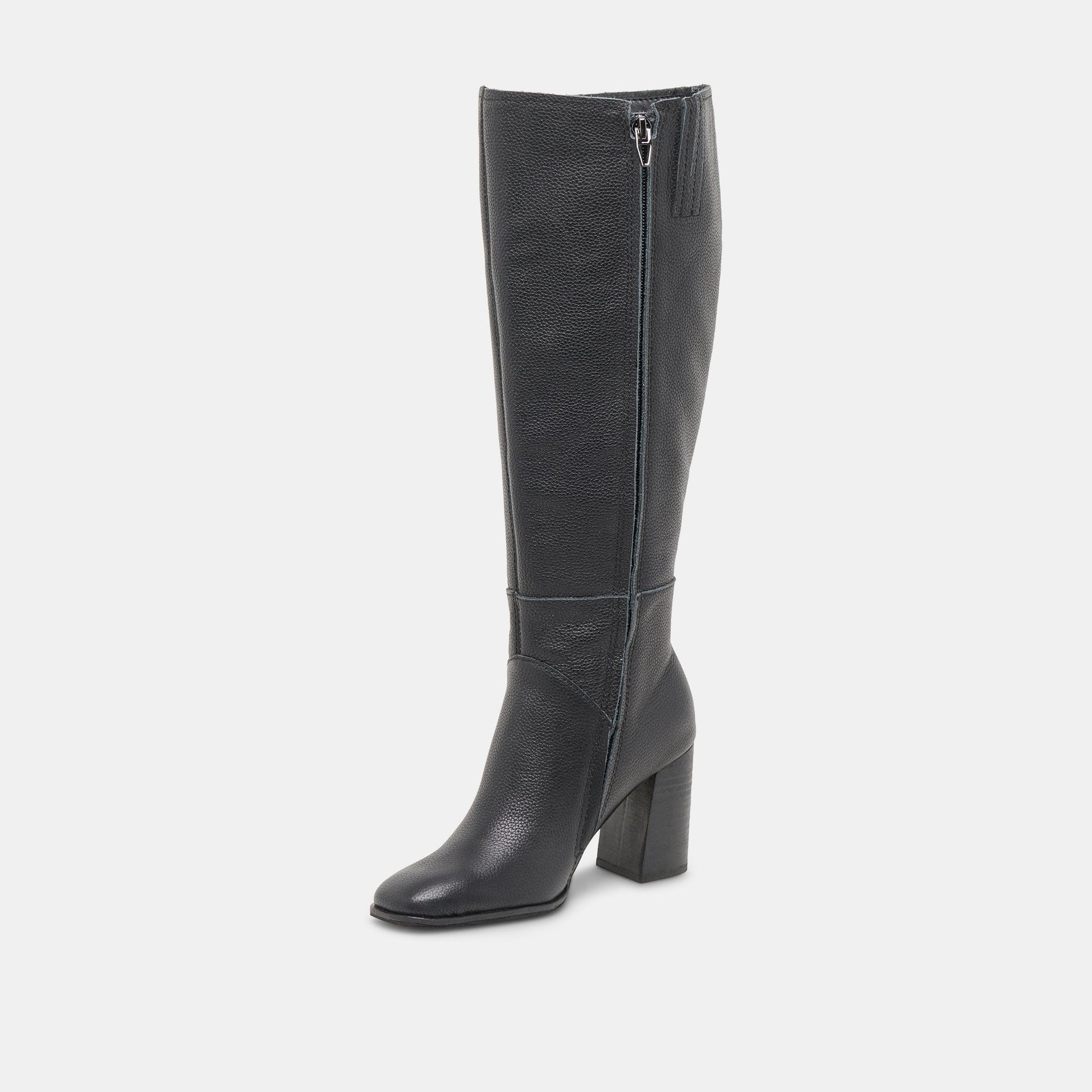 FYNN Wide Calf Boots Onyx Leather - Dolce Vita