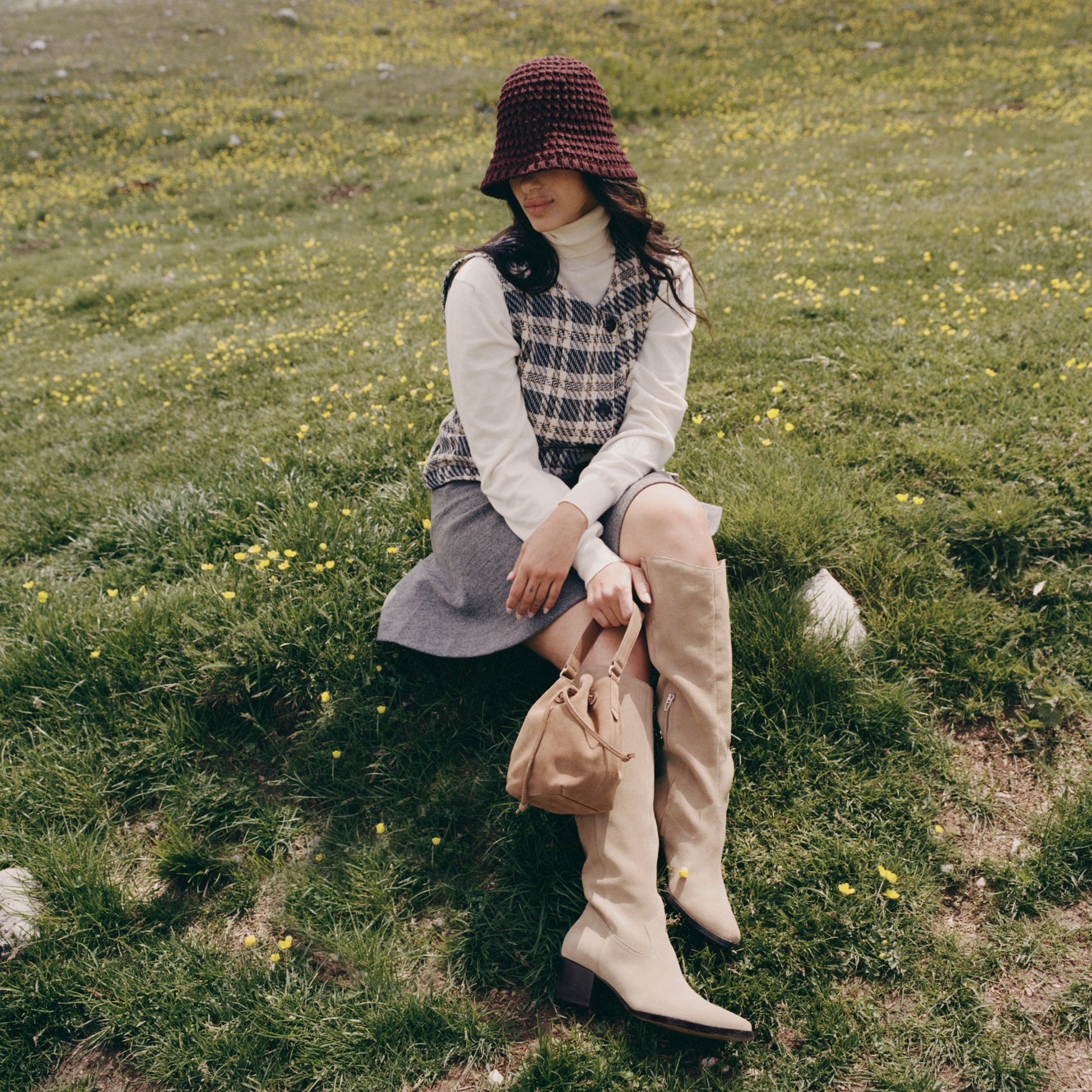 Virona H2O Waterproof Dk Taupe Suede Boots - Dolce Vita