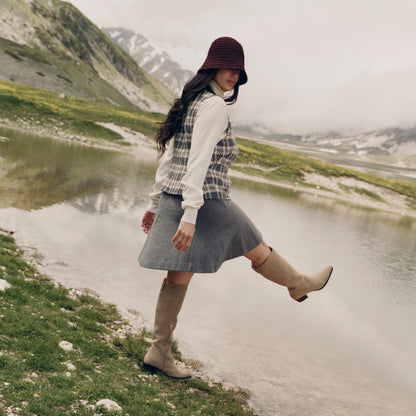 Virona H2O Waterproof Dk Taupe Suede Boots - Dolce Vita