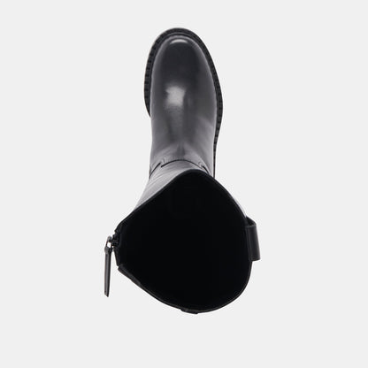Glory H2O Waterproof Black Leather Wide Calf Boots - Dolce Vita