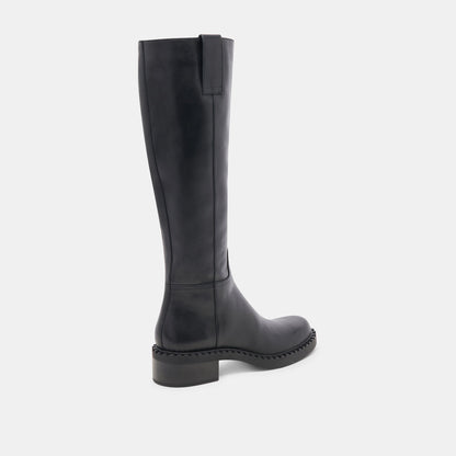 Glory H2O Waterproof Black Leather Wide Calf Boots - Dolce Vita