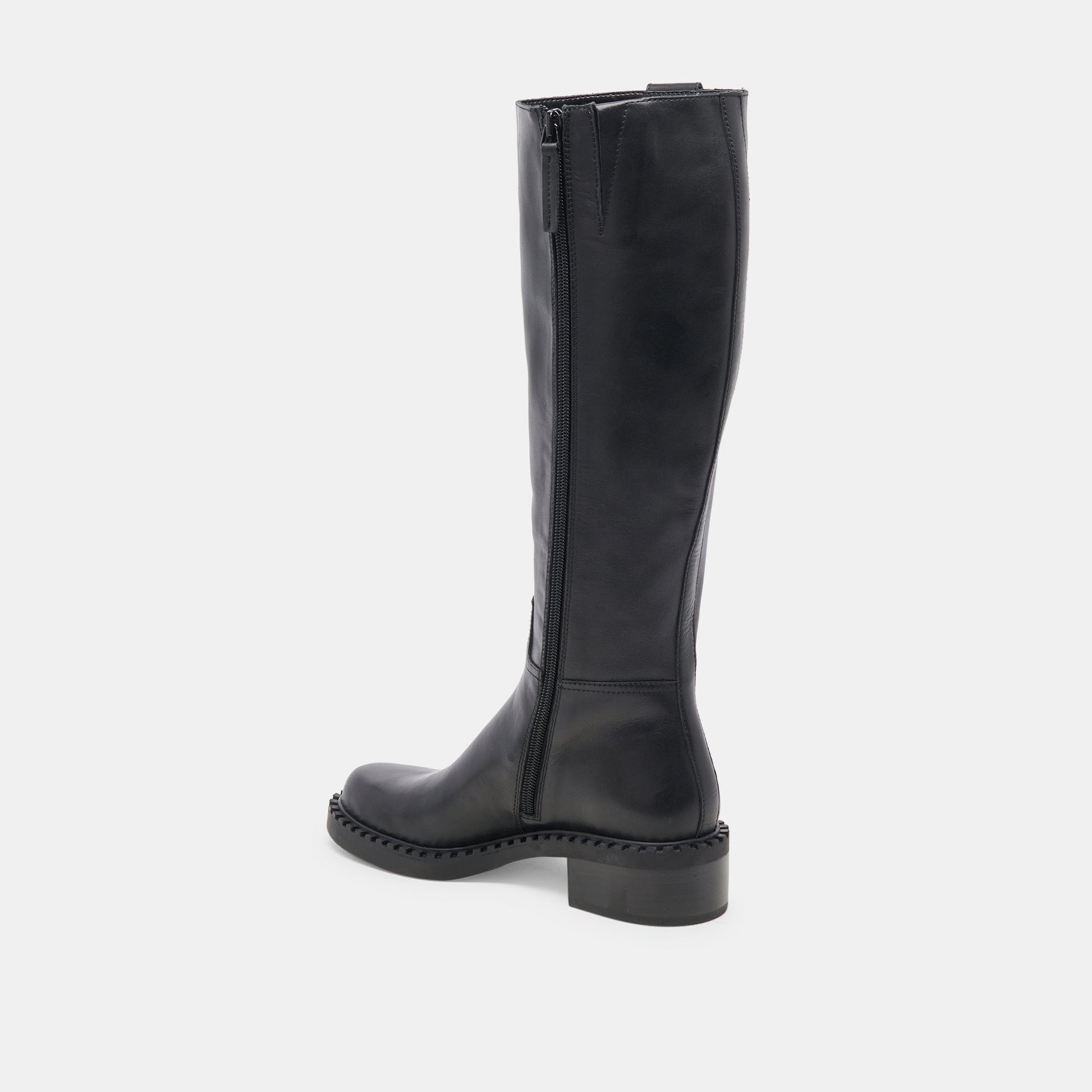 Glory H2O Waterproof Black Leather Wide Calf Boots - Dolce Vita