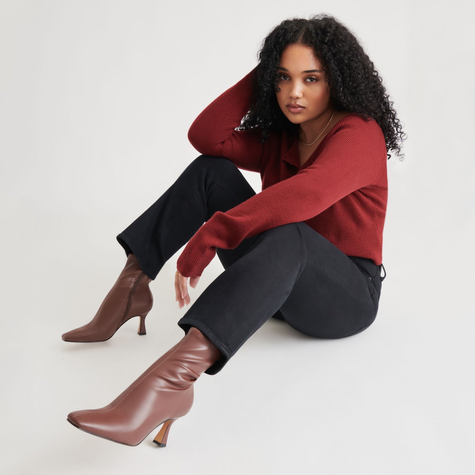 GLAMOR BOOTS CHOCOLATE STELLA - Dolce Vita