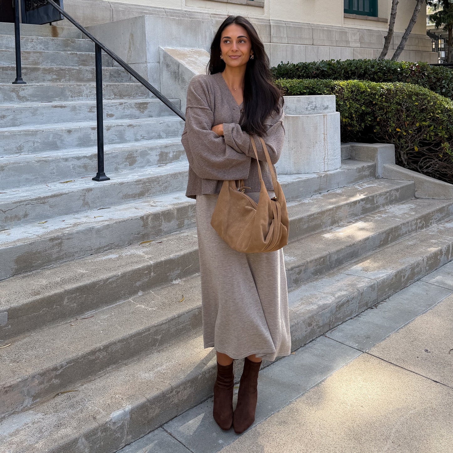 Anika Dk Brown Stella Suede Boots - Dolce Vita