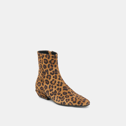 Joanie Leopard Printed Suede Booties - Dolce Vita