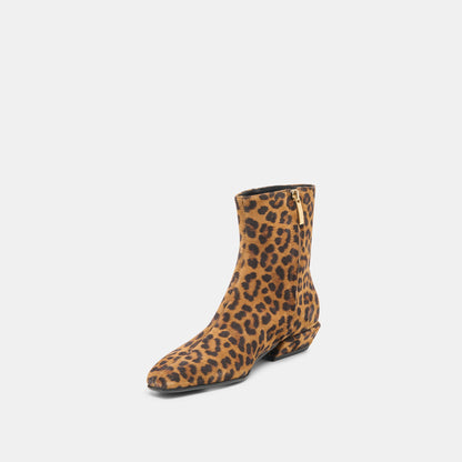 Joanie Leopard Printed Suede Booties - Dolce Vita