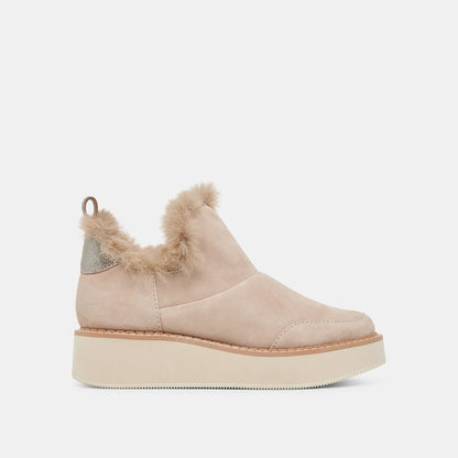 ARDY PLUSH H2O BOOTIES TAUPE SUEDE - Dolce Vita