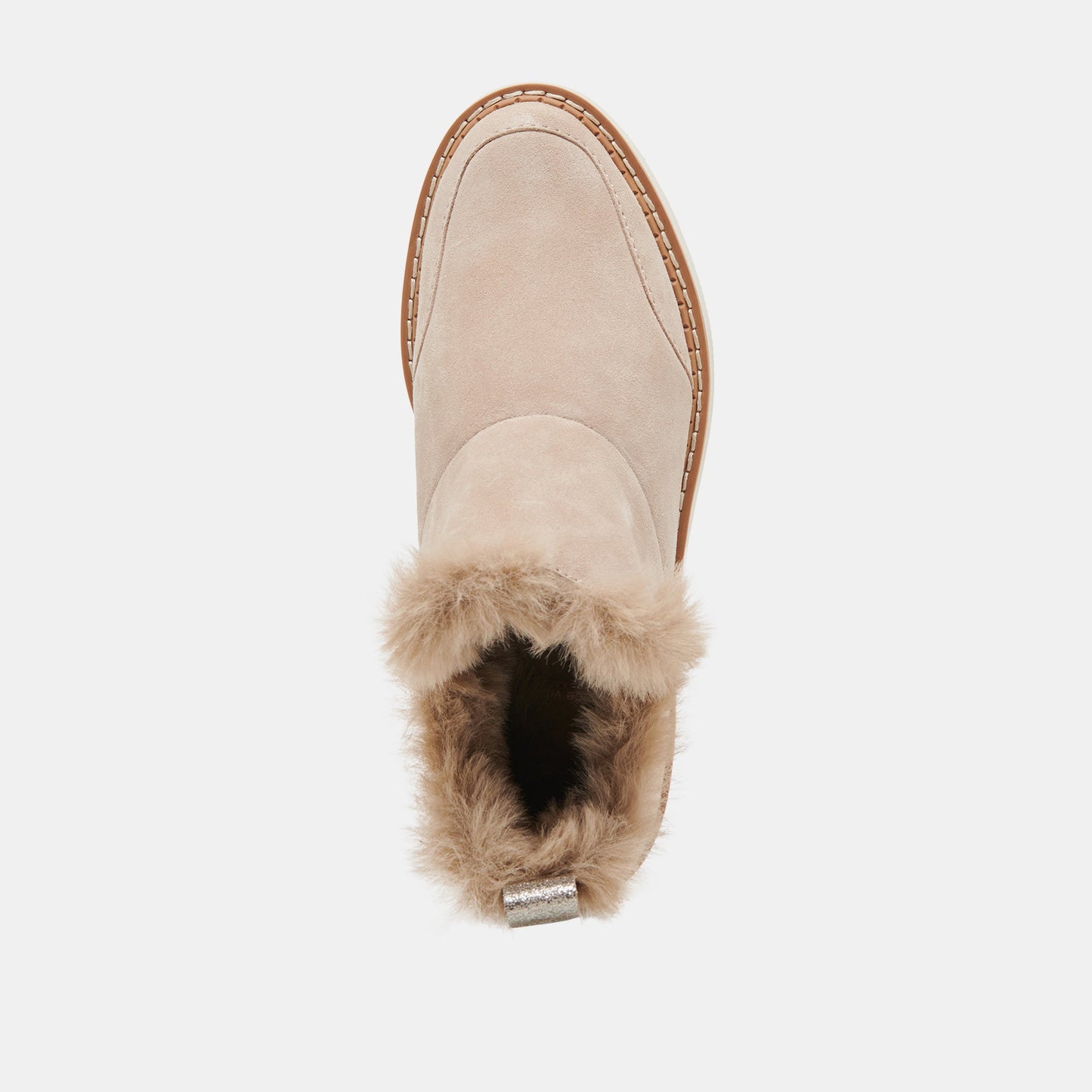 ARDY PLUSH H2O BOOTIES TAUPE SUEDE - Dolce Vita