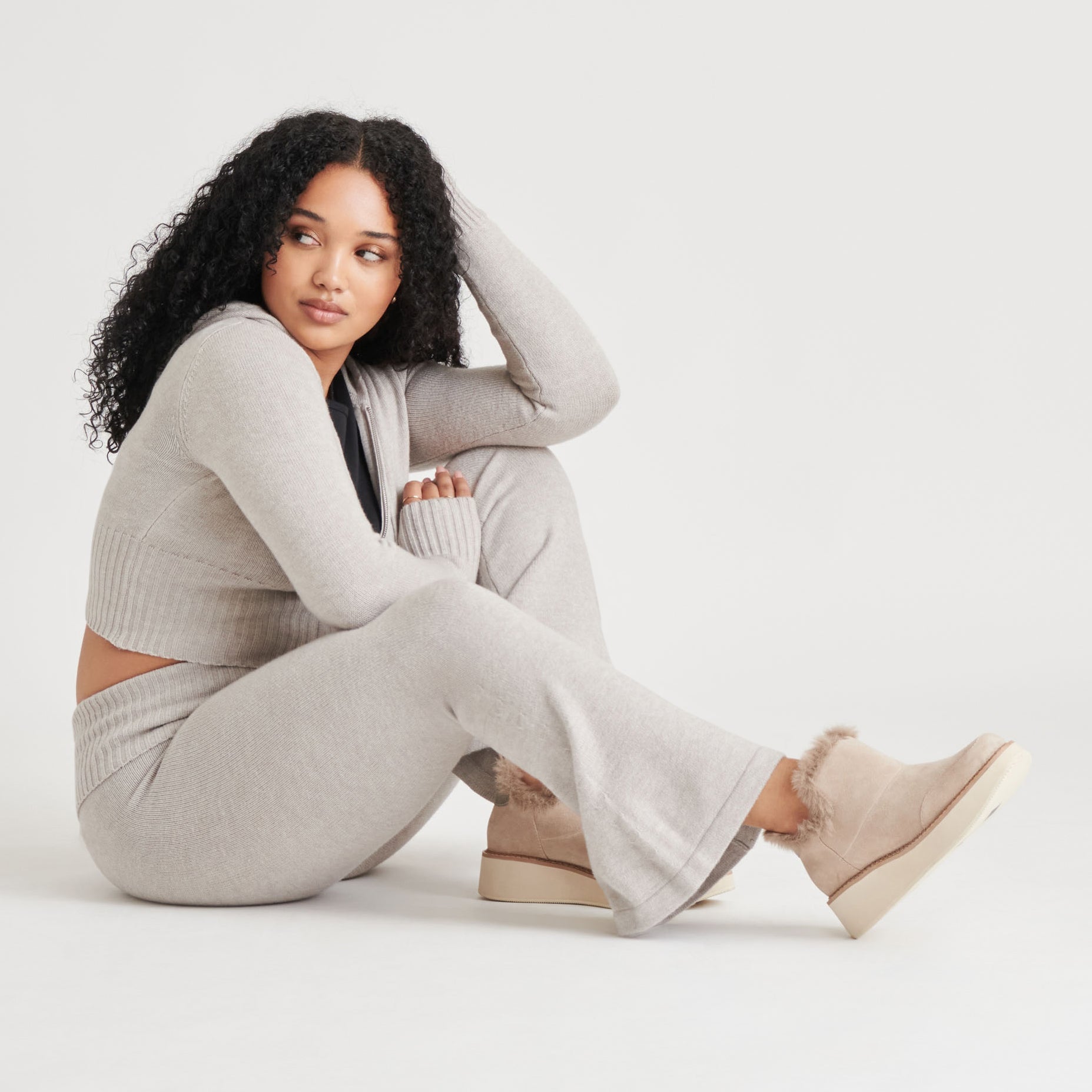 ARDY PLUSH H2O BOOTIES TAUPE SUEDE - Dolce Vita