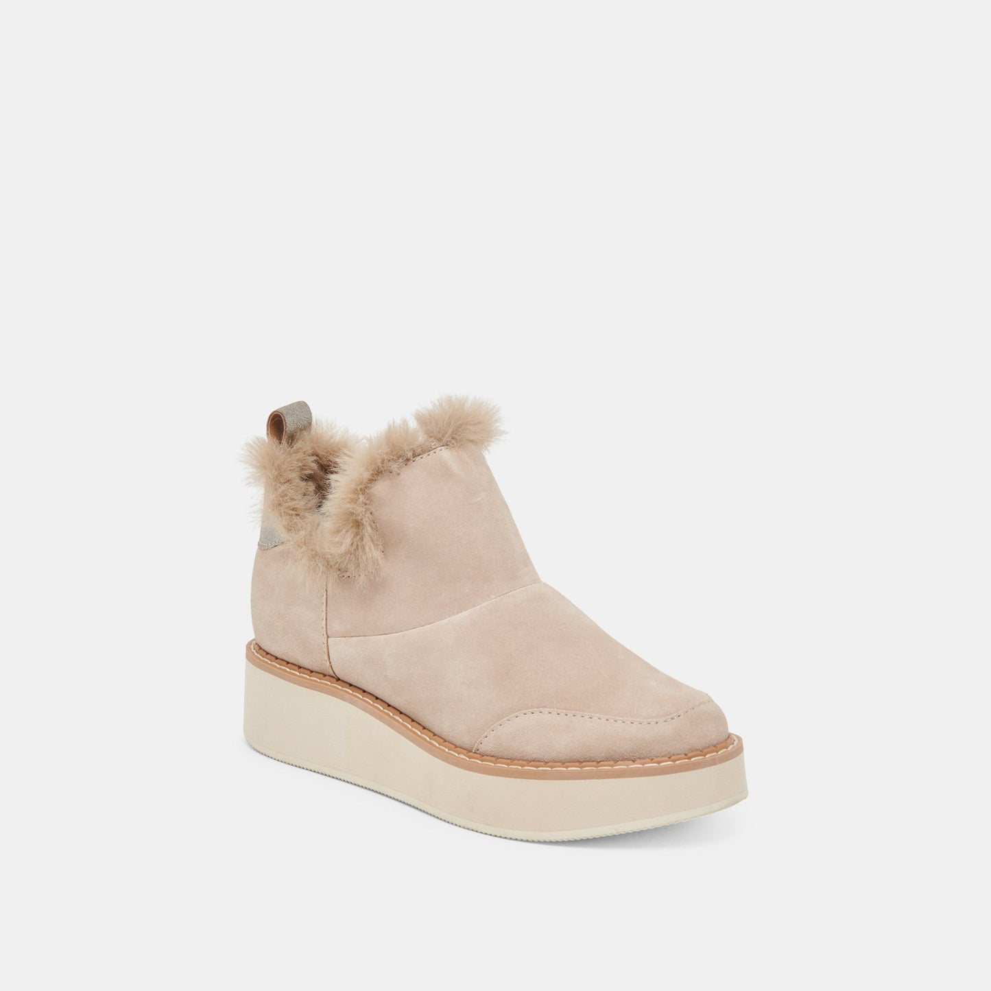 ARDY PLUSH H2O BOOTIES TAUPE SUEDE - Dolce Vita