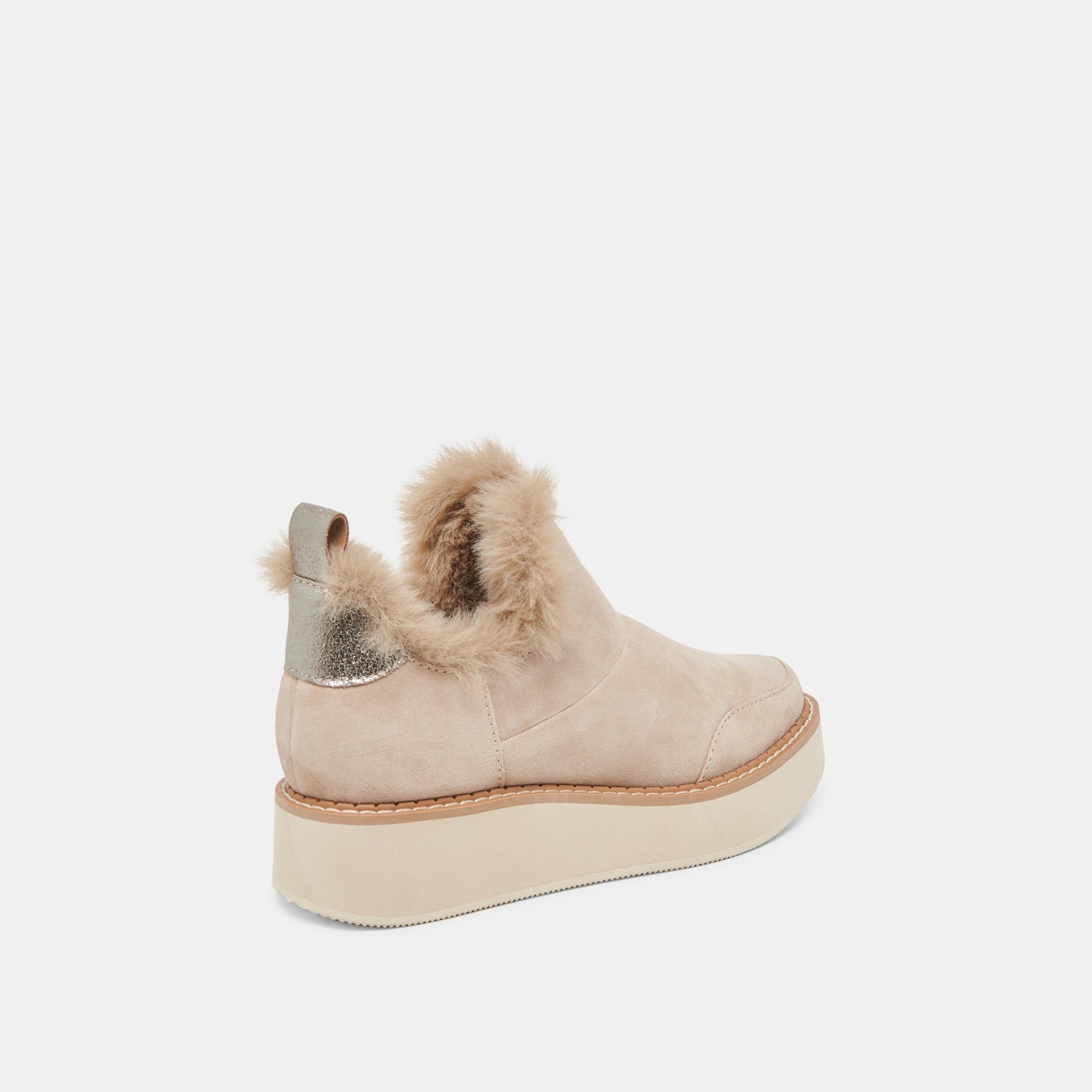 ARDY PLUSH H2O BOOTIES TAUPE SUEDE - Dolce Vita