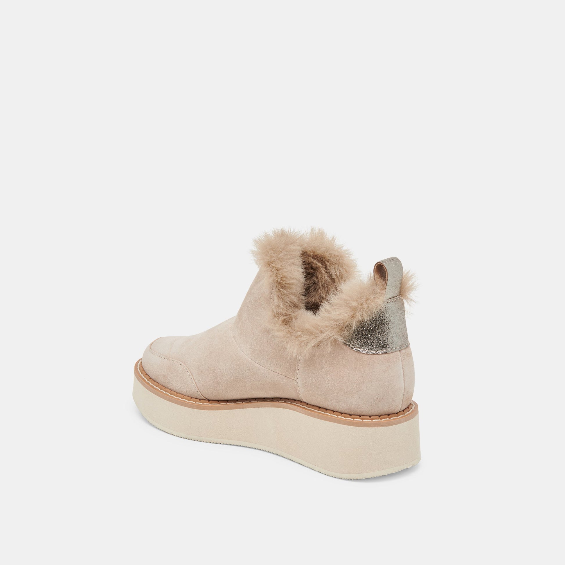 ARDY PLUSH H2O BOOTIES TAUPE SUEDE - Dolce Vita