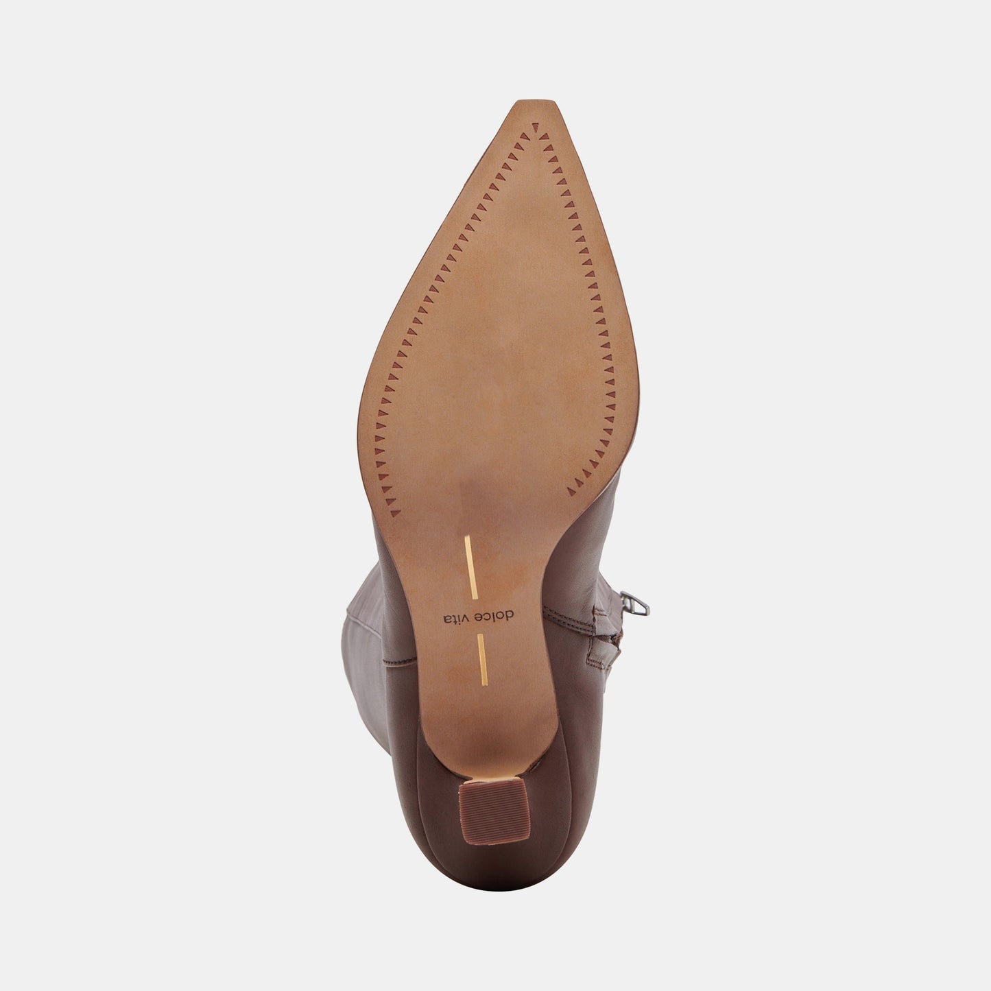 Auggie Chocolate Leather Narrow Calf Boots - Dolce Vita