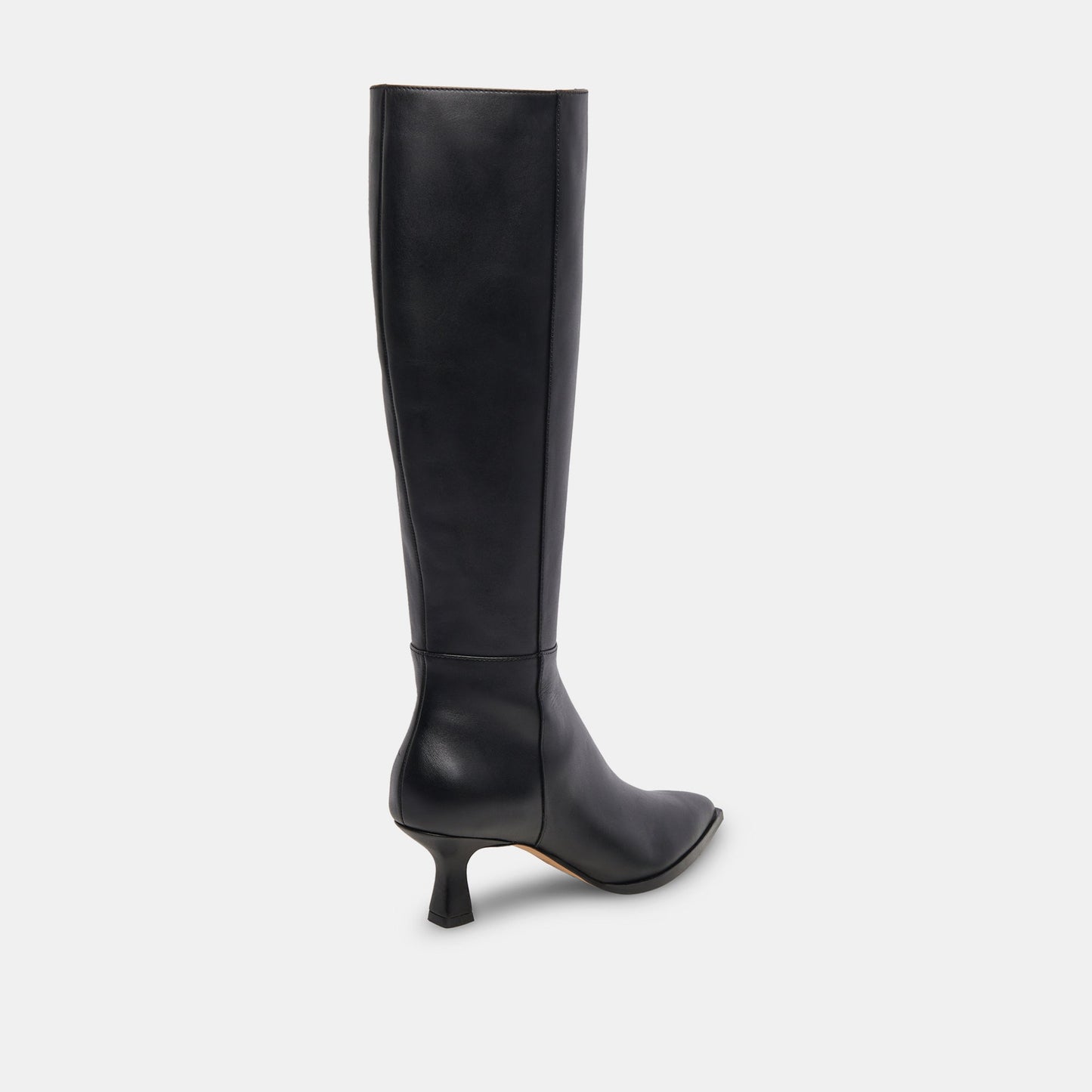 Auggie Black Leather Narrow Calf Boots - Dolce Vita