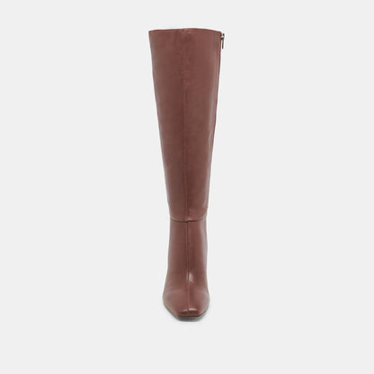 GYRA WIDE CALF BOOTS CHOCOLATE LEATHER - Dolce Vita