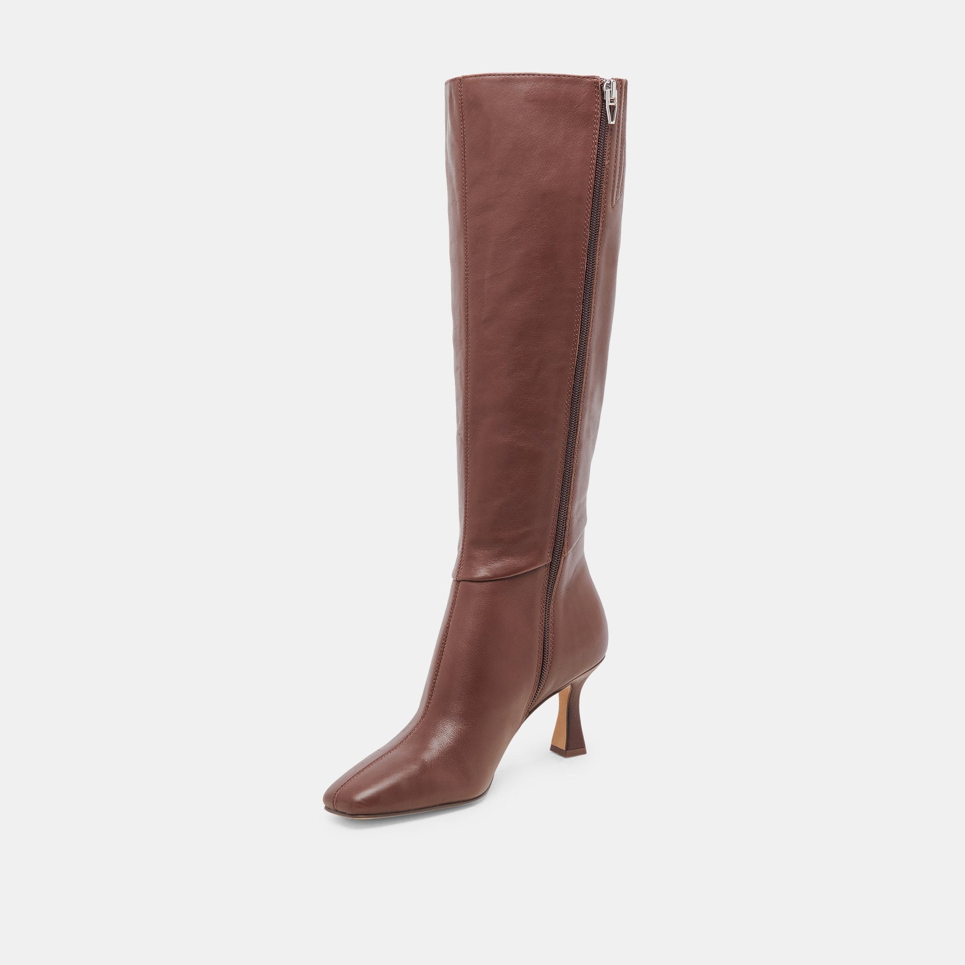 GYRA WIDE CALF BOOTS CHOCOLATE LEATHER - Dolce Vita