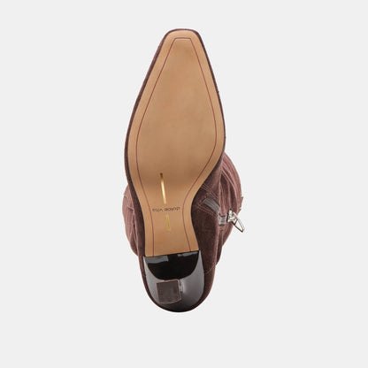 Lousa Mahogany Suede Boots - Dolce Vita