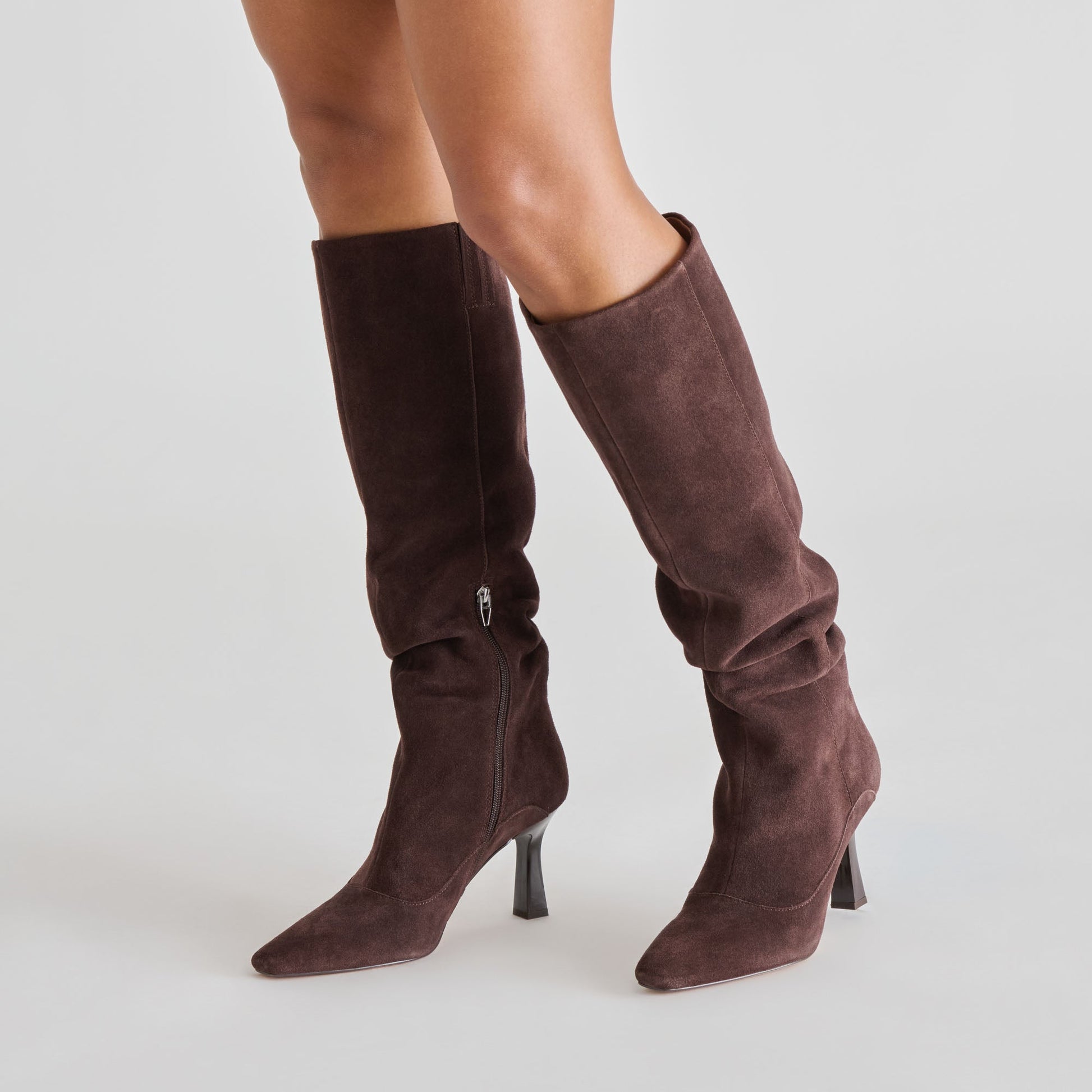 Lousa Mahogany Suede Boots - Dolce Vita