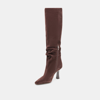 Lousa Mahogany Suede Boots - Dolce Vita