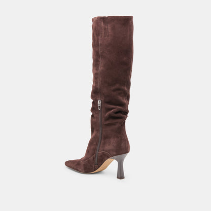 Lousa Mahogany Suede Boots - Dolce Vita
