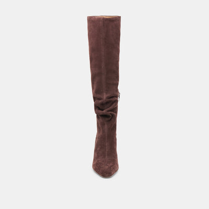Lousa Mahogany Suede Boots - Dolce Vita