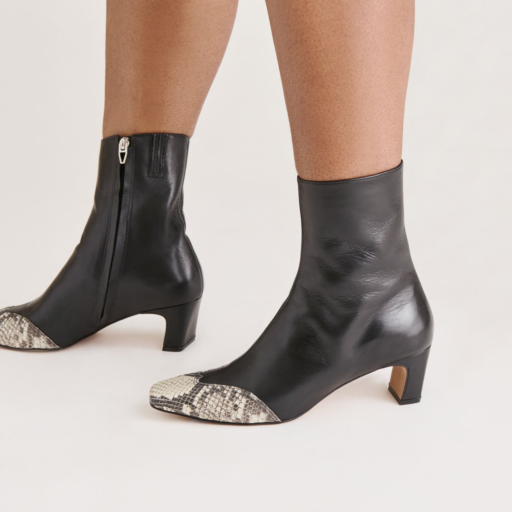 Anika Black Multi Leather Boots - Dolce Vita