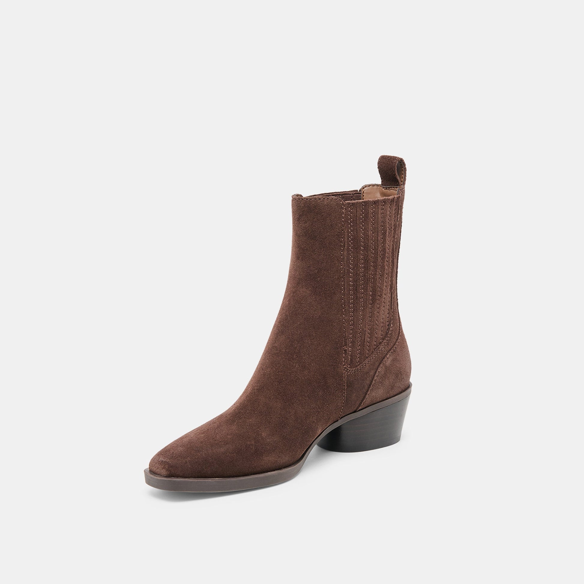 Faint H2O Waterproof Dk Brown Suede Booties - Dolce Vita
