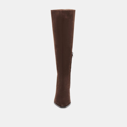 Emmi Dk Brown Suede Boots - Dolce Vita