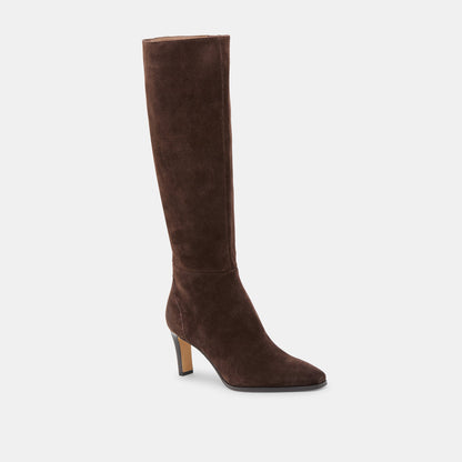 Emmi Dk Brown Suede Boots - Dolce Vita