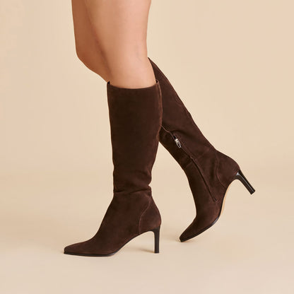 Emmi Dk Brown Suede Boots - Dolce Vita