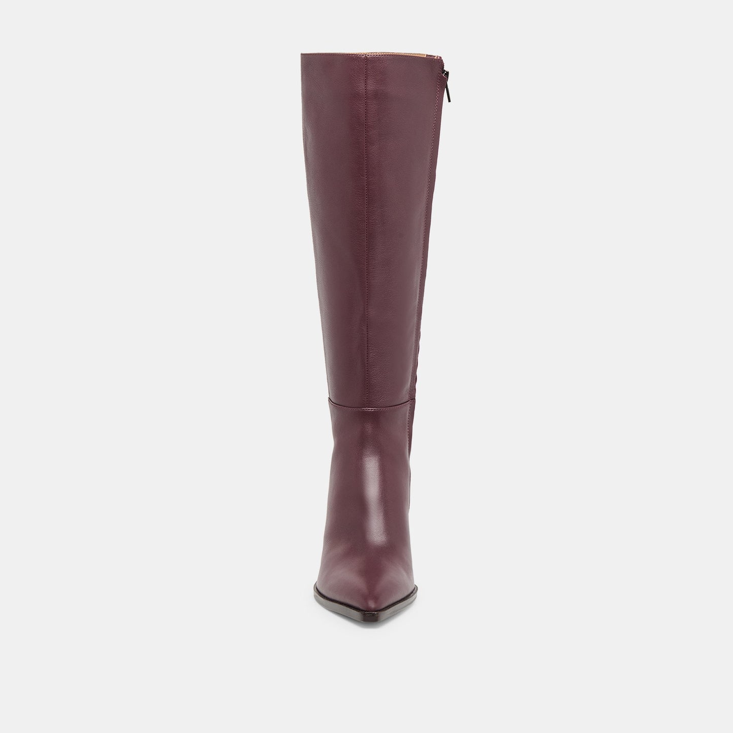 Auggie Wine Leather Wide Calf Boots - Dolce Vita