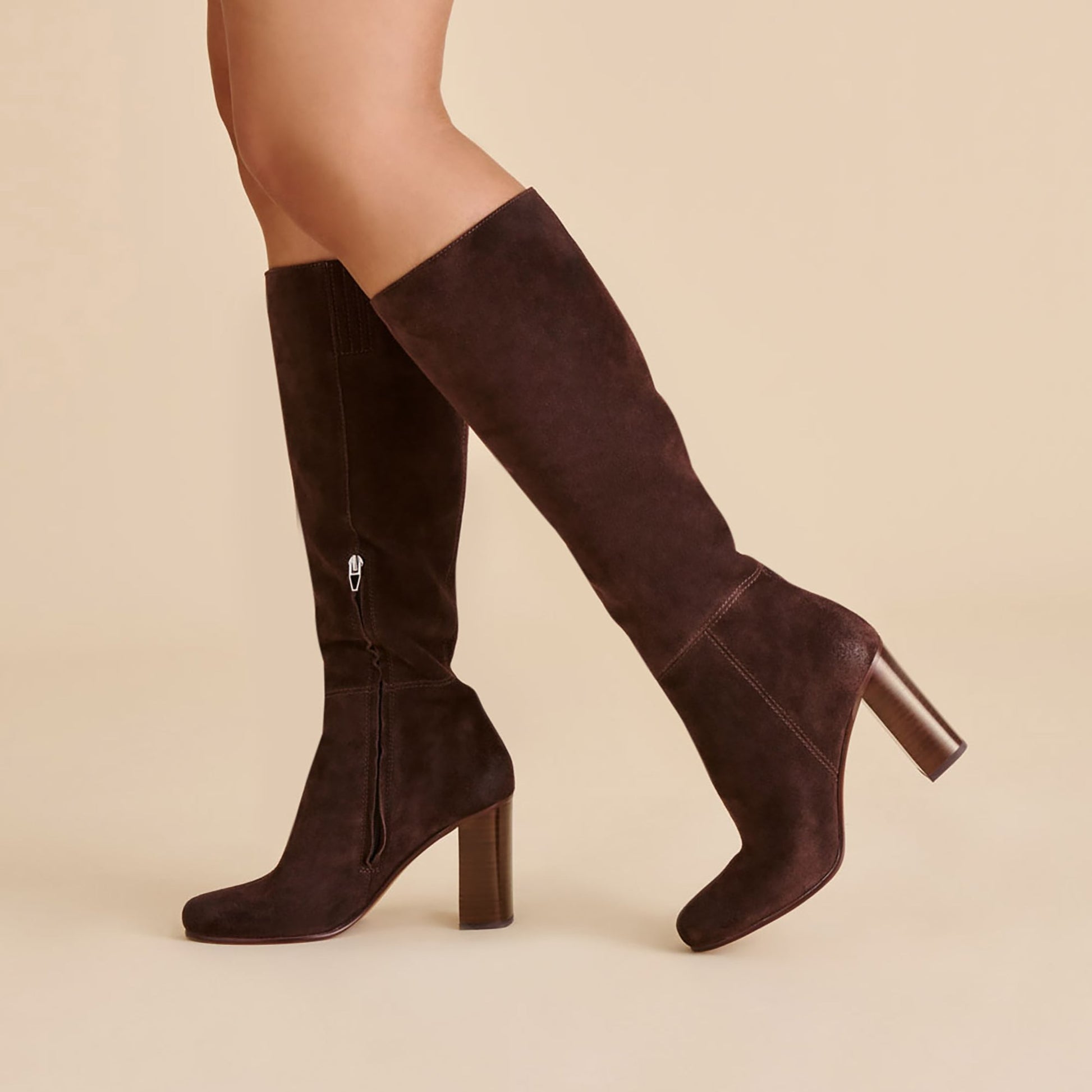 Hudsin Mahogany Suede Boots - Dolce Vita