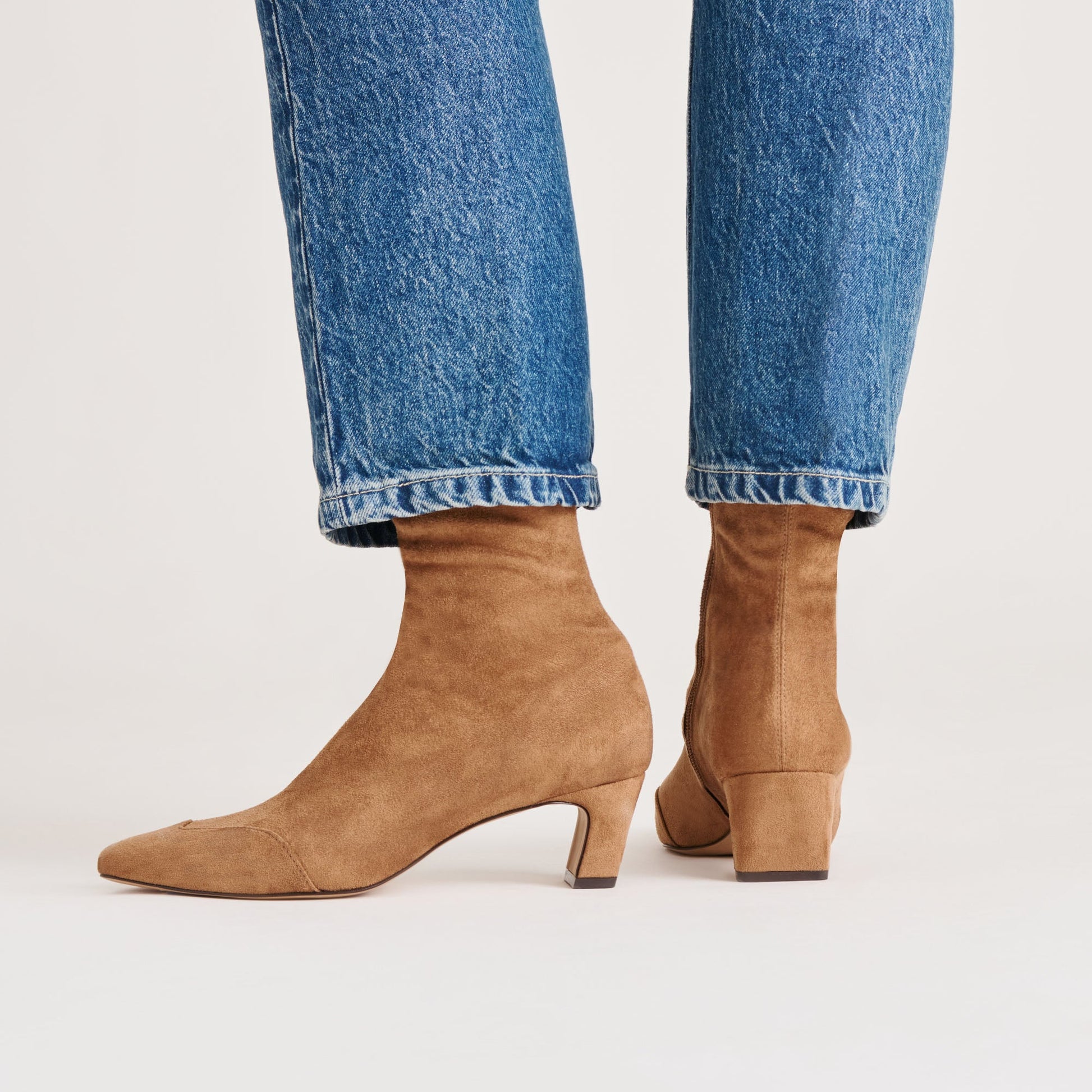 Anika Lt Brown Stella Suede Boots - Dolce Vita