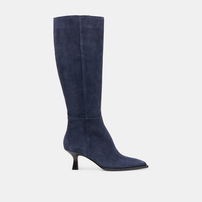 Auggie Navy Suede Boots - Dolce Vita