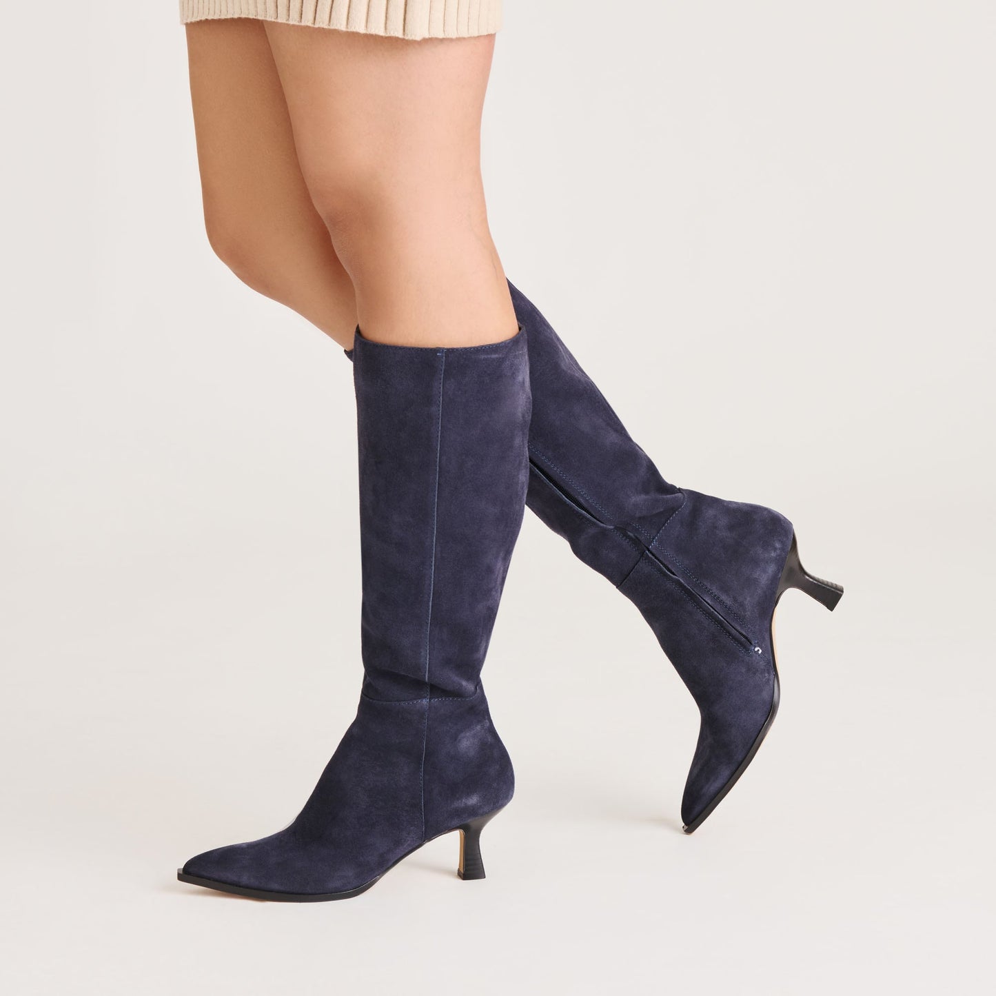 Auggie Navy Suede Boots - Dolce Vita