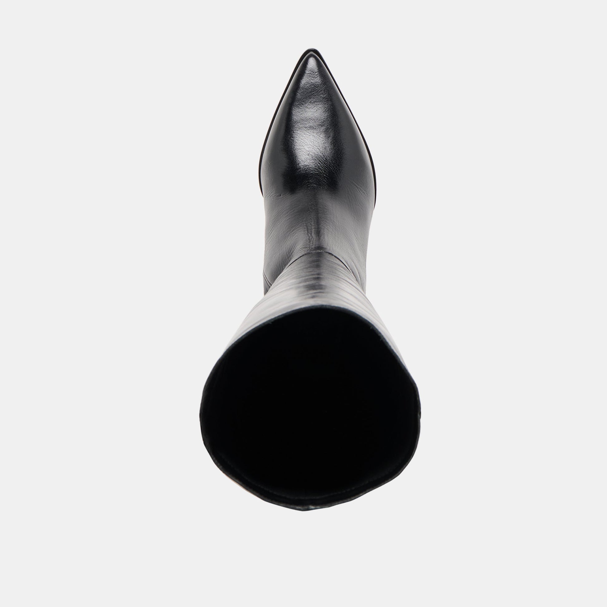 Kirson Black Leather Wide Calf Boots - Dolce Vita