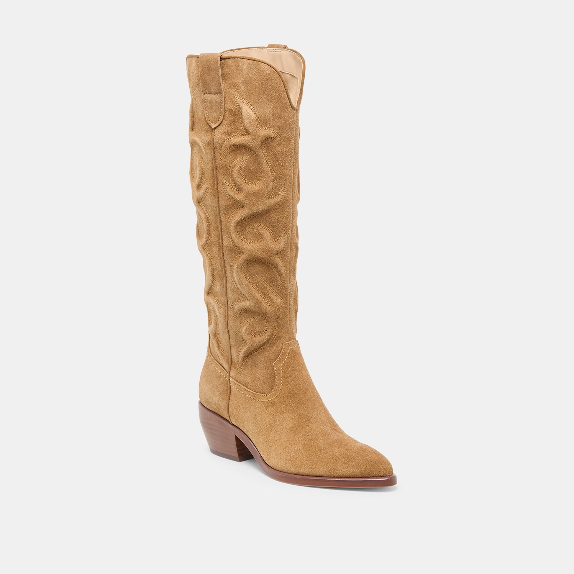 Mirla Lt Brown Suede Boots - Dolce Vita