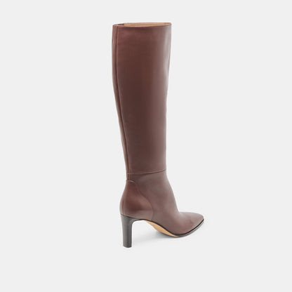 Emmi Chocolate Leather Boots - Dolce Vita