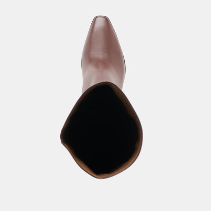 Emmi Chocolate Leather Boots - Dolce Vita
