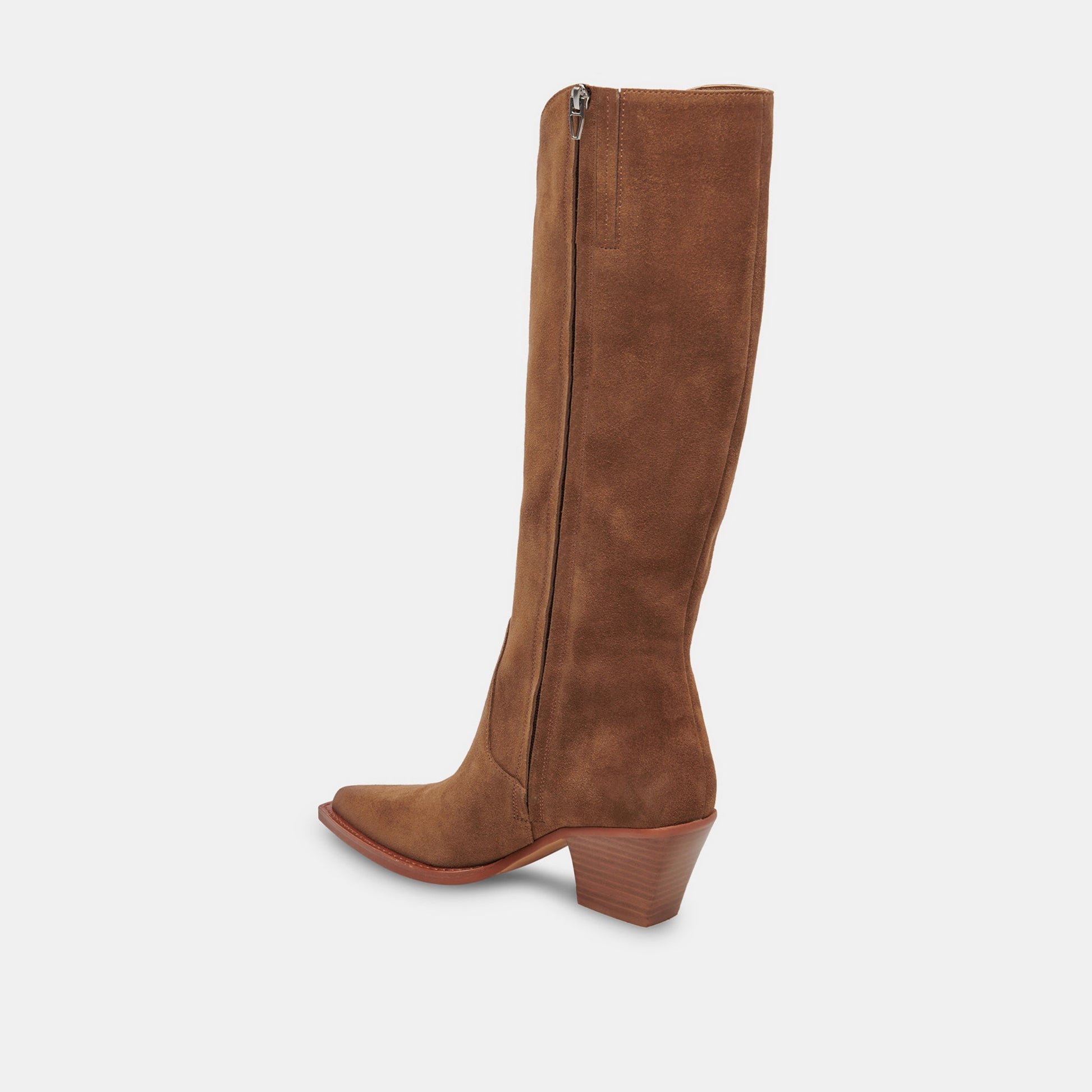 RAJ Wide Calf Boots Brown Suede - Dolce Vita