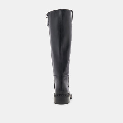 Glory H2O Waterproof Black Leather Extra Wide Calf Boots - Dolce Vita
