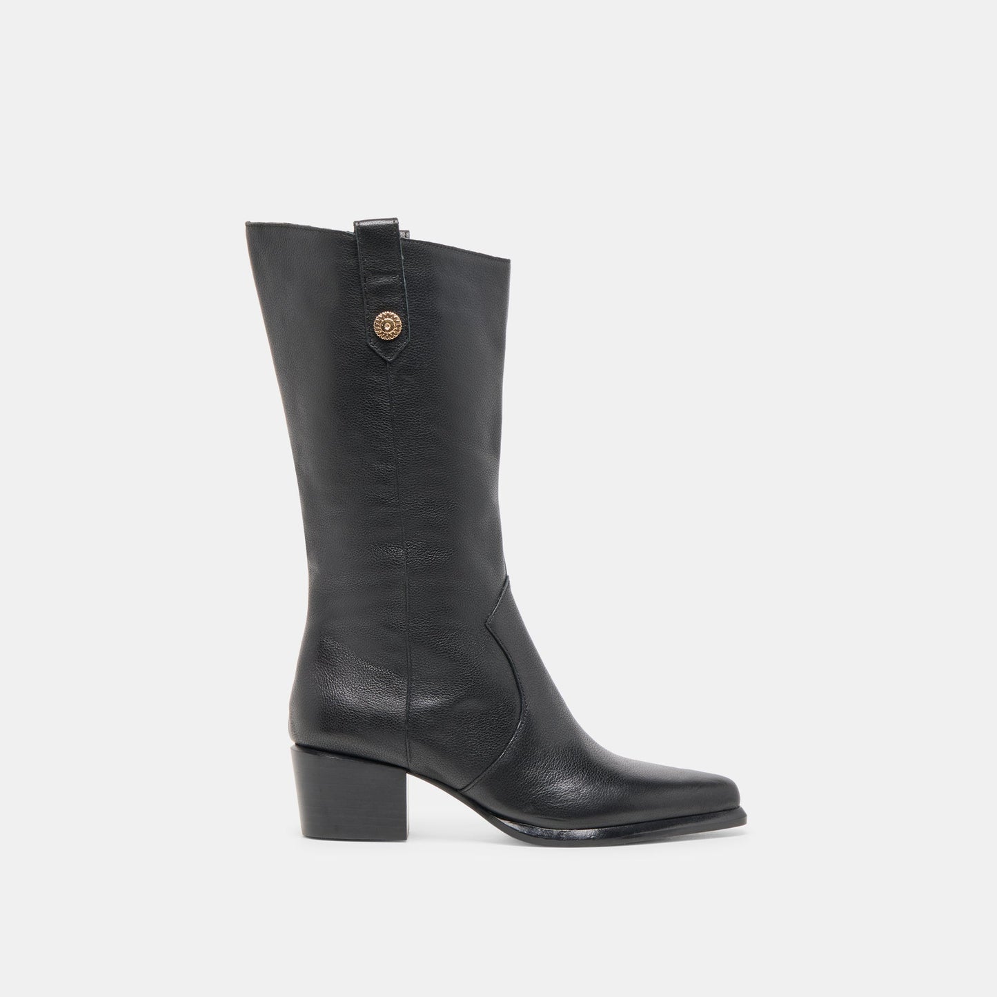 Vern Black Leather Boots - Dolce Vita