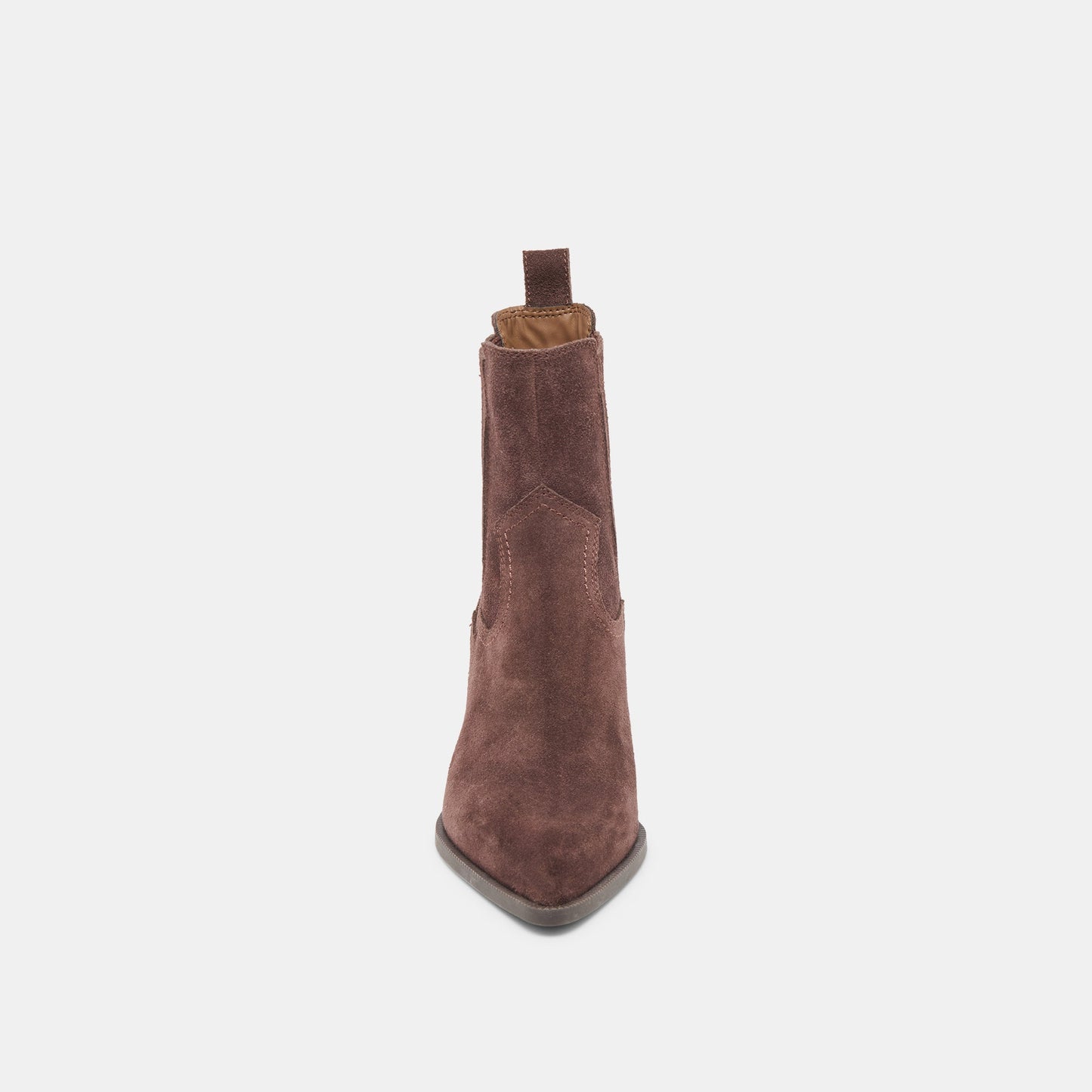 Slim Mahogany Suede Booties - Dolce Vita