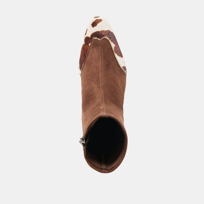 Anika Dk Brown Multi Stella Suede Boots - Dolce Vita