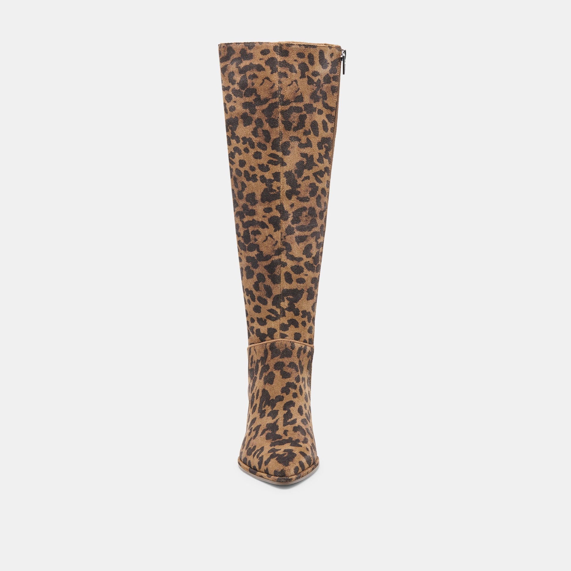 Aldy Brown Leopard Printed Suede Boots - Dolce Vita