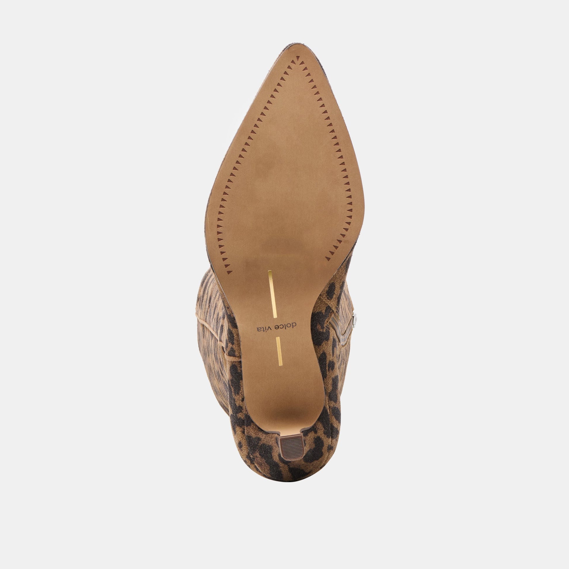 Aldy Brown Leopard Printed Suede Boots - Dolce Vita