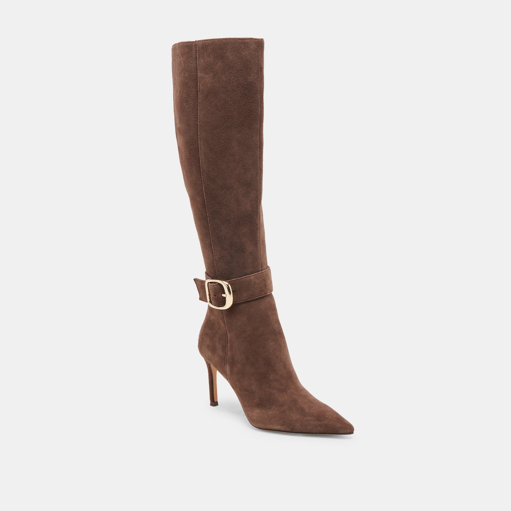 KINZY BOOTS DK BROWN SUEDE - Dolce Vita