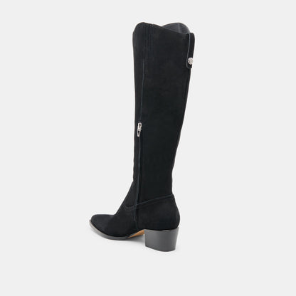 Virona H2O Waterproof Onyx Suede Wide Calf Boots - Dolce Vita