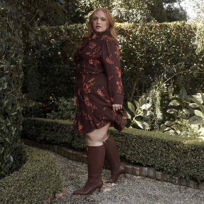 Gyra Extra Wide Calf Chocolate Boots - Dolce Vita